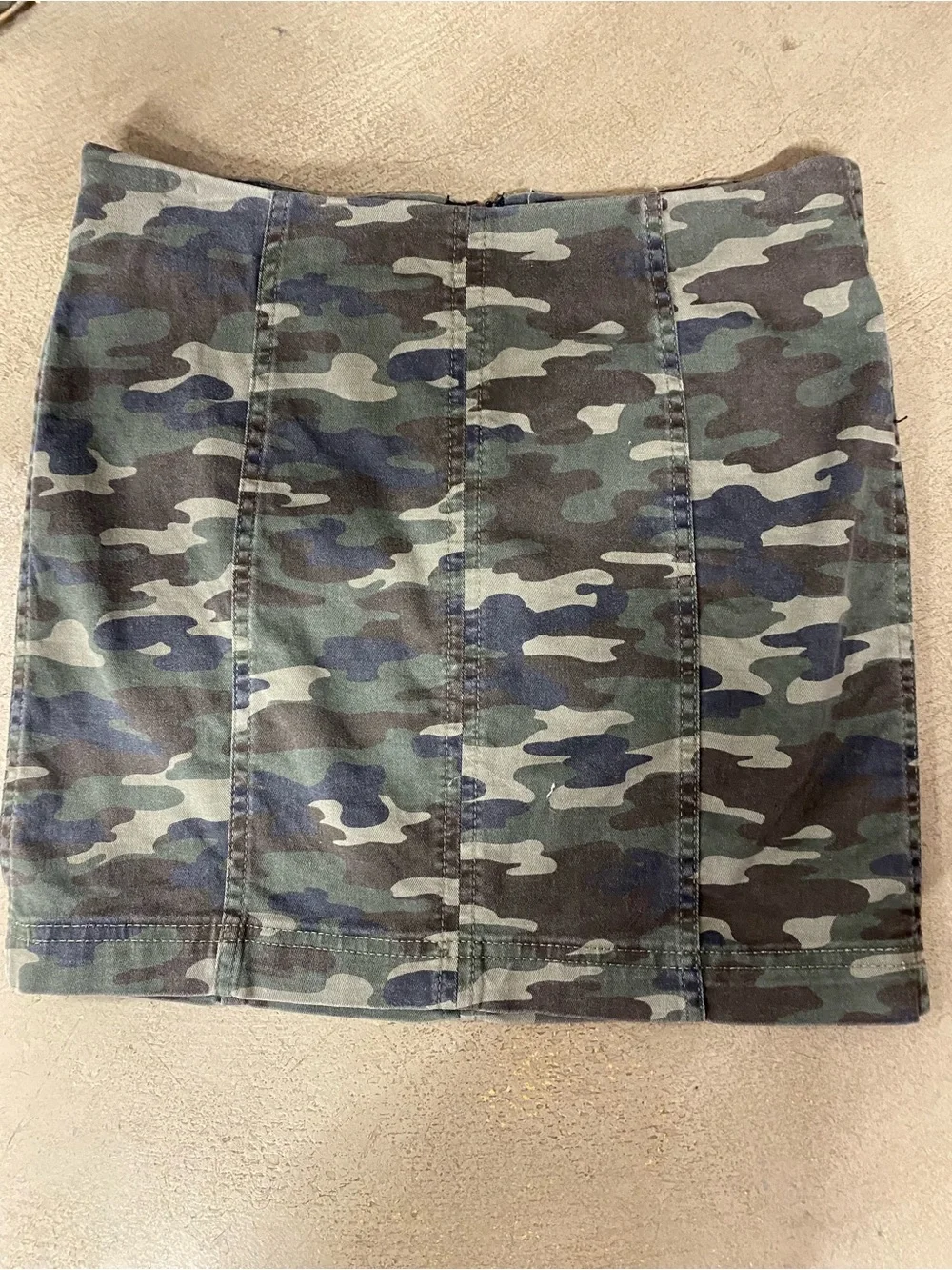Free People Camo Panel Mini Skirt - Green
